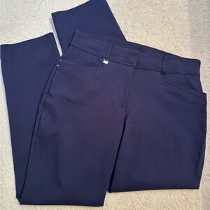 JM Collection Deep Blue Straight Leg Pants Size 8S